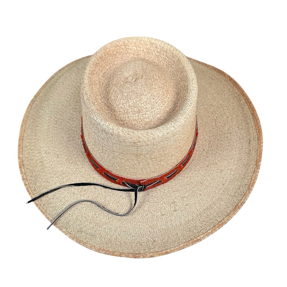 VINTAGE Hand Woven Boho Wide Brim Gaucho Sombrero Hat - Picture 2 of 10